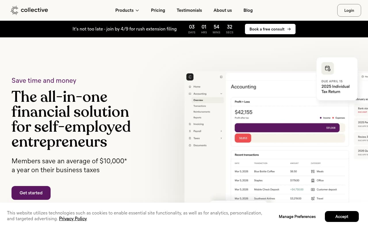 Collective website screenshot
