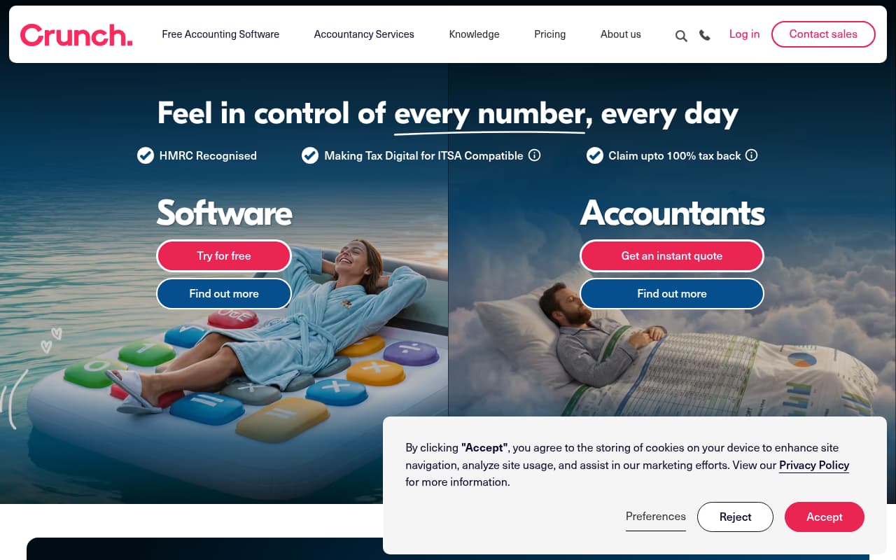 Crunch Accounting website screenshot