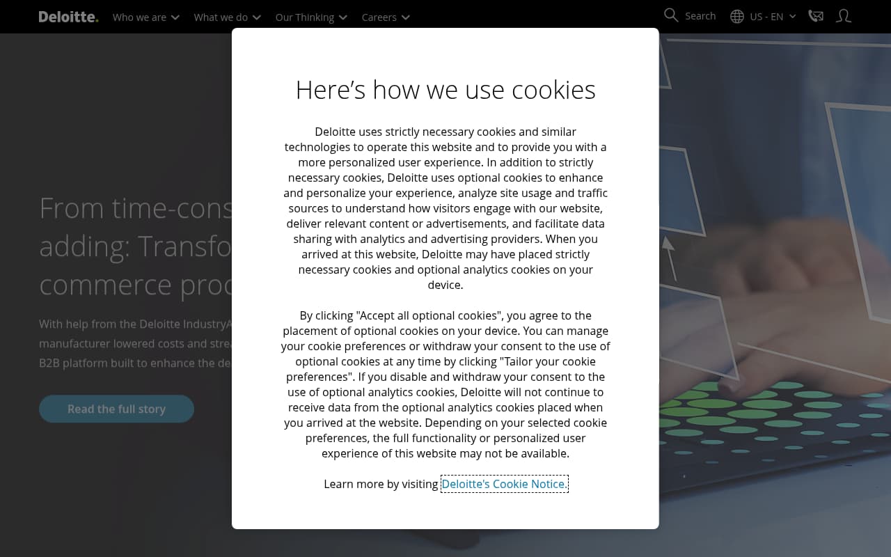 Deloitte website screenshot