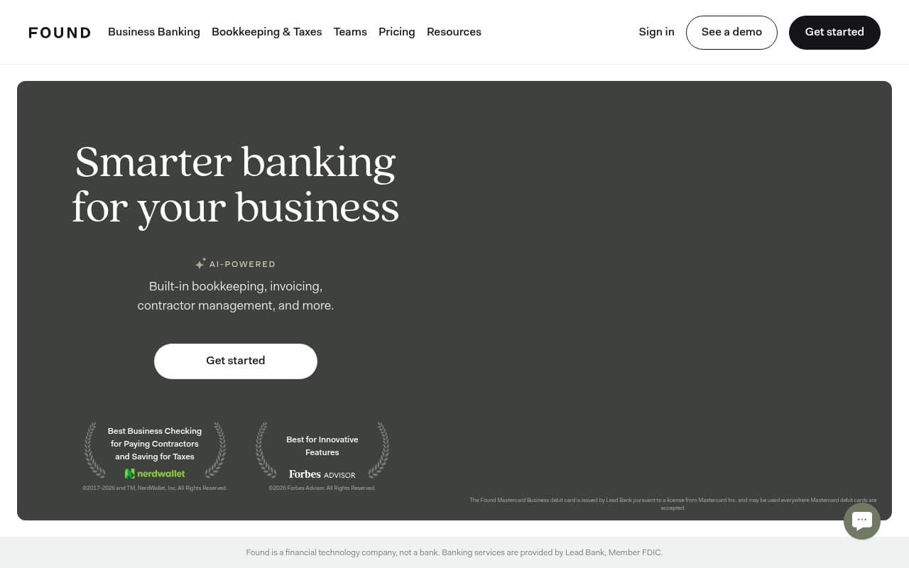 Found website screenshot