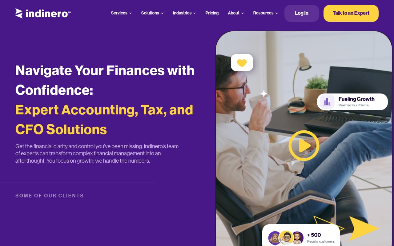 inDinero website screenshot