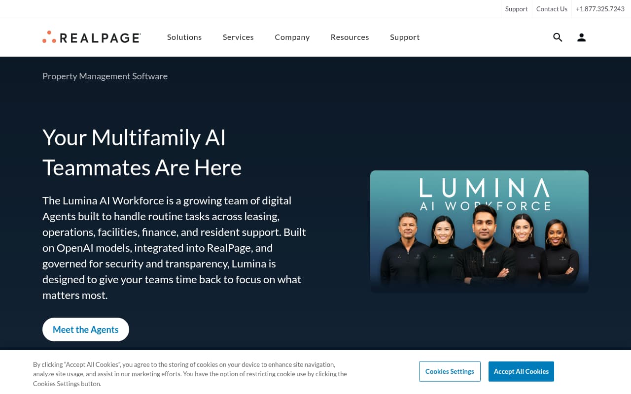 RealPage Accounting website screenshot