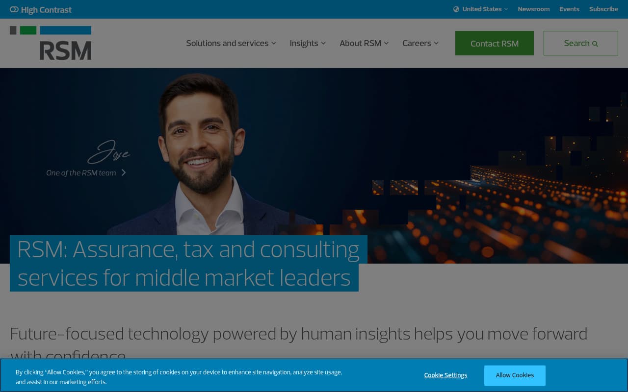 RSM website screenshot