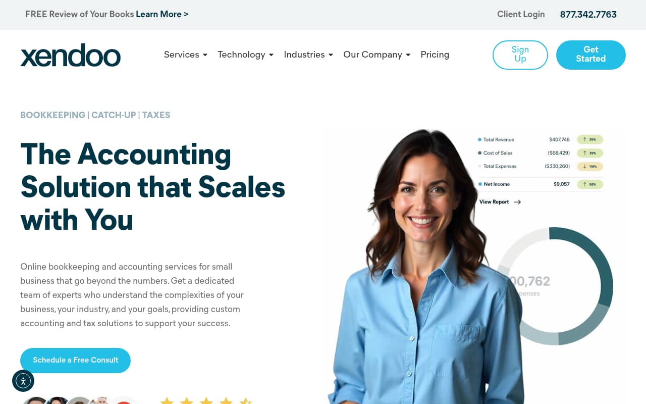 Xendoo website screenshot
