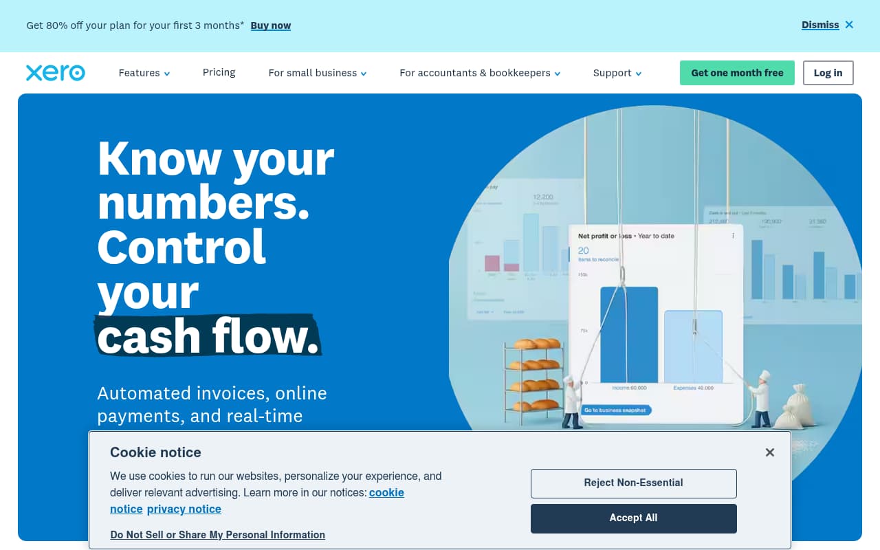 Xero website screenshot