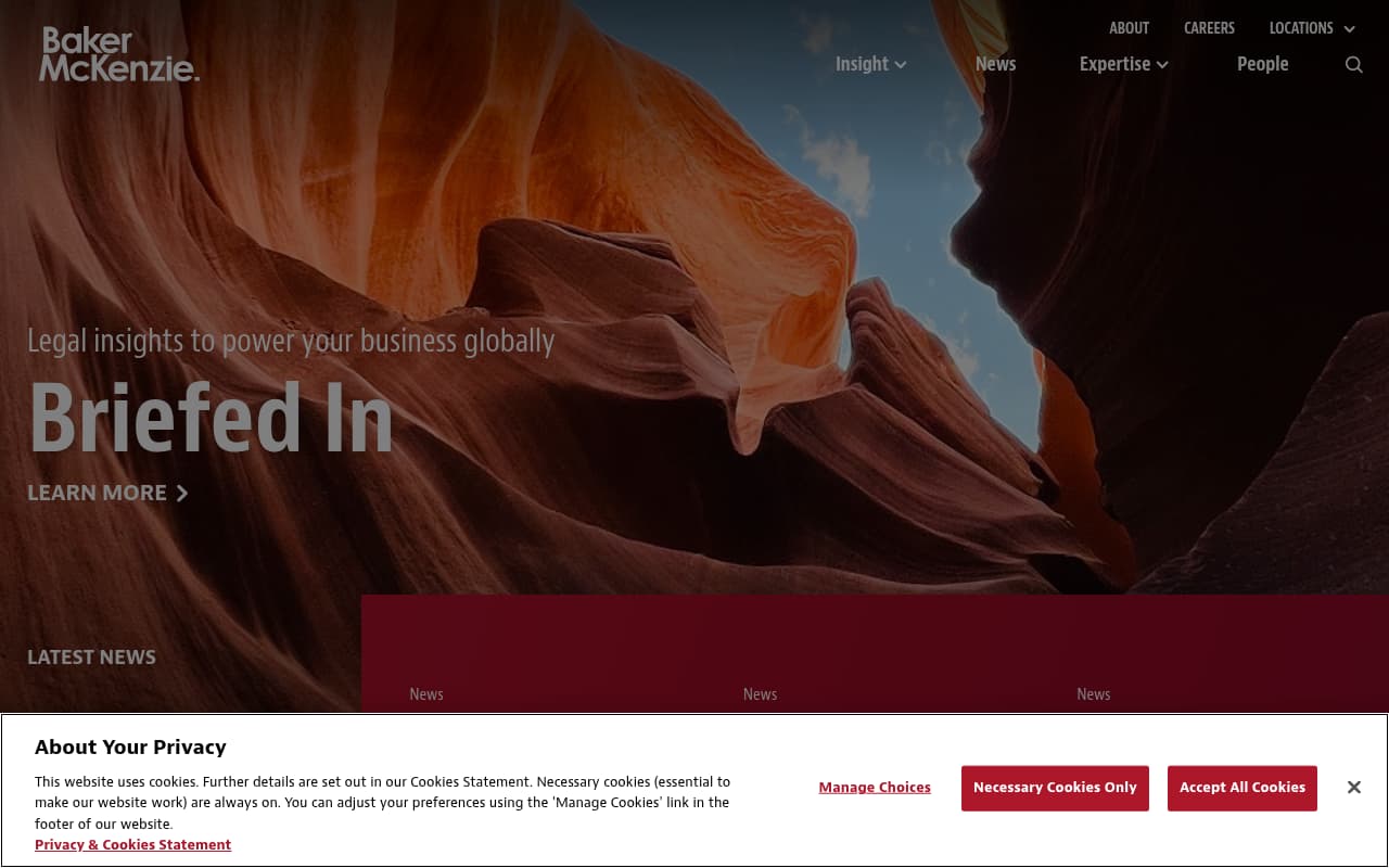 Baker McKenzie website screenshot