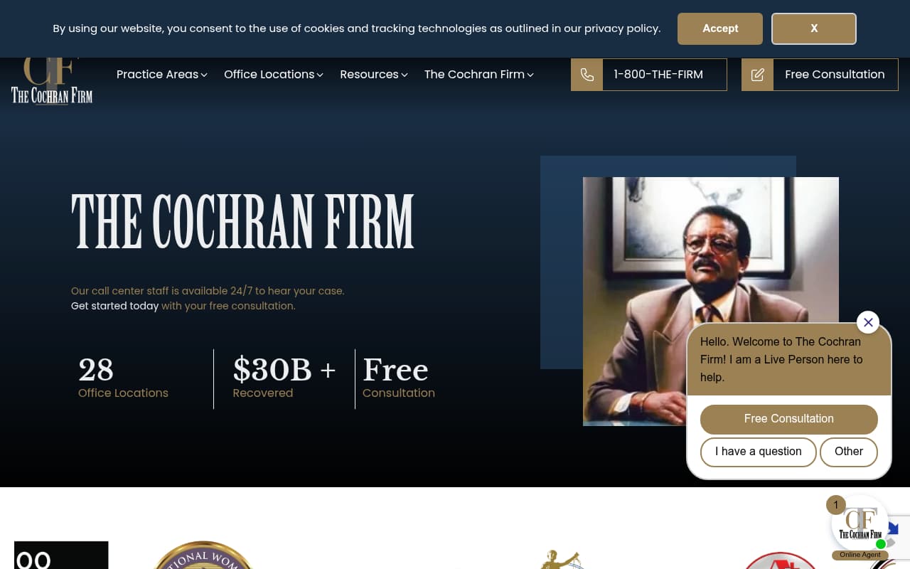 Cochran Firm website screenshot