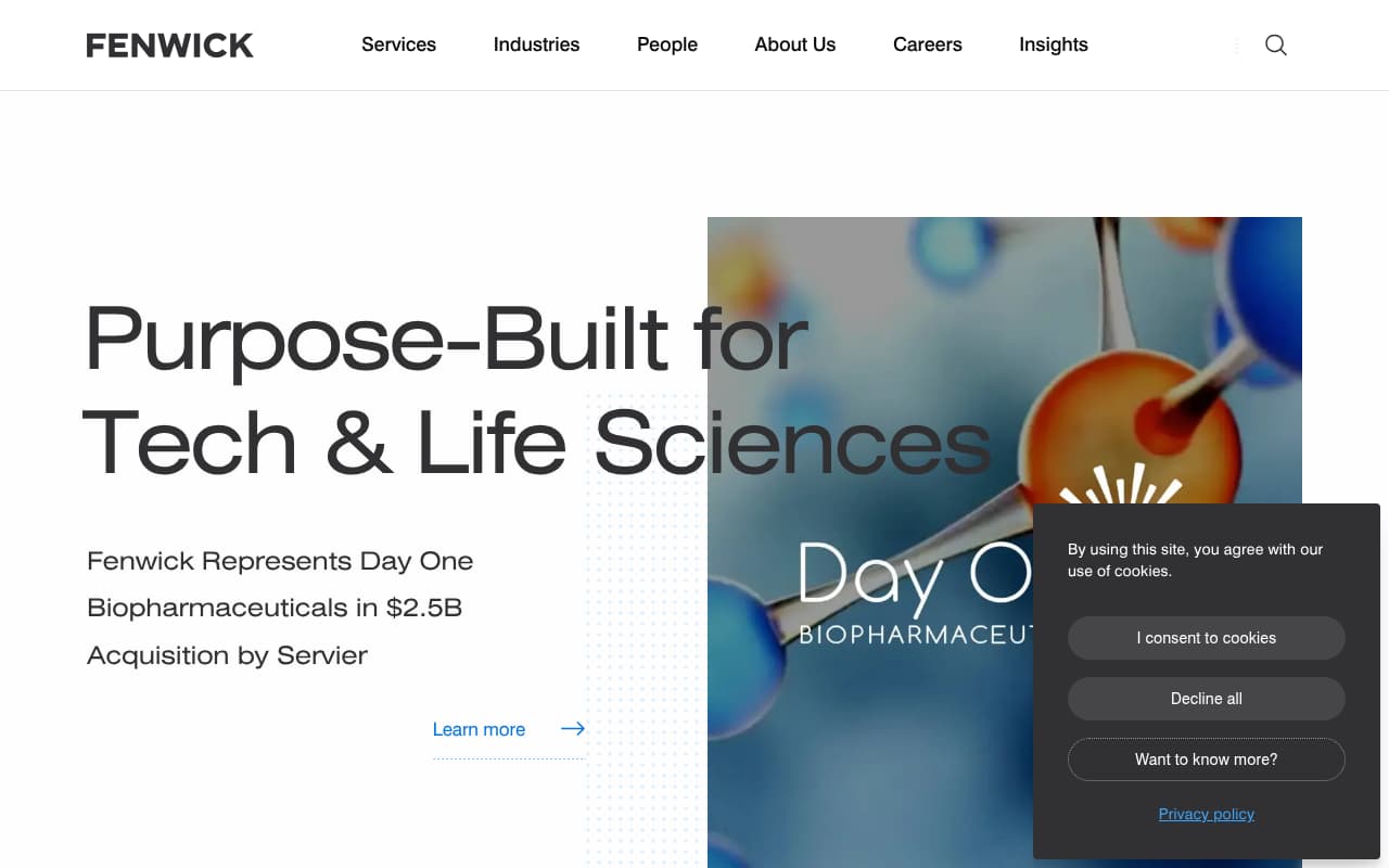 Fenwick & West website screenshot