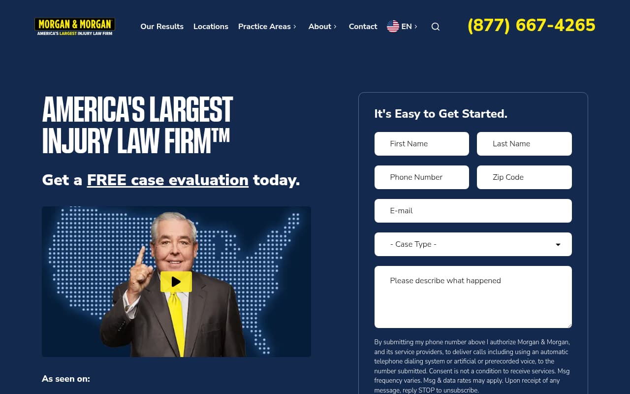 Morgan & Morgan website screenshot