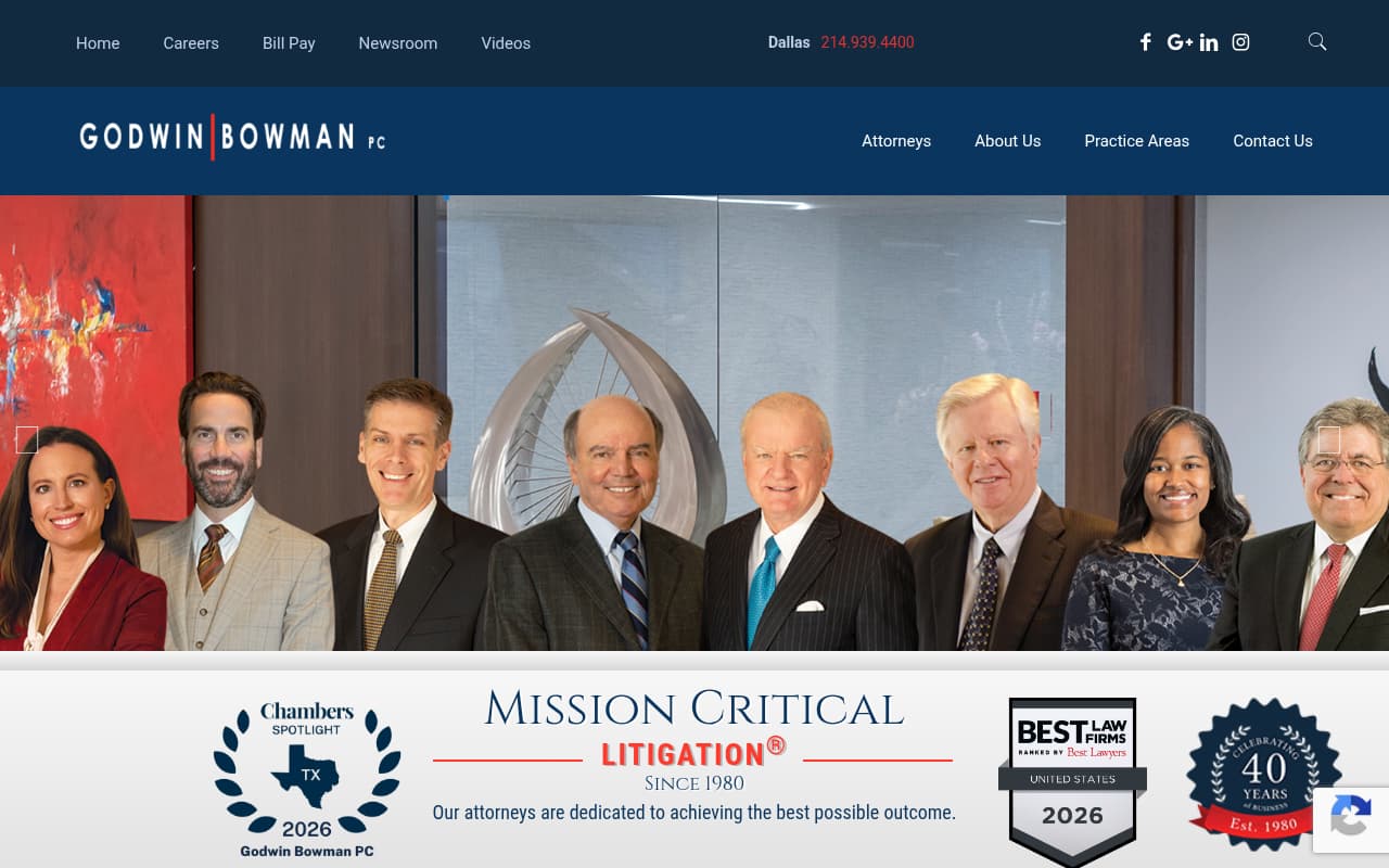 Godwin Bowman website screenshot