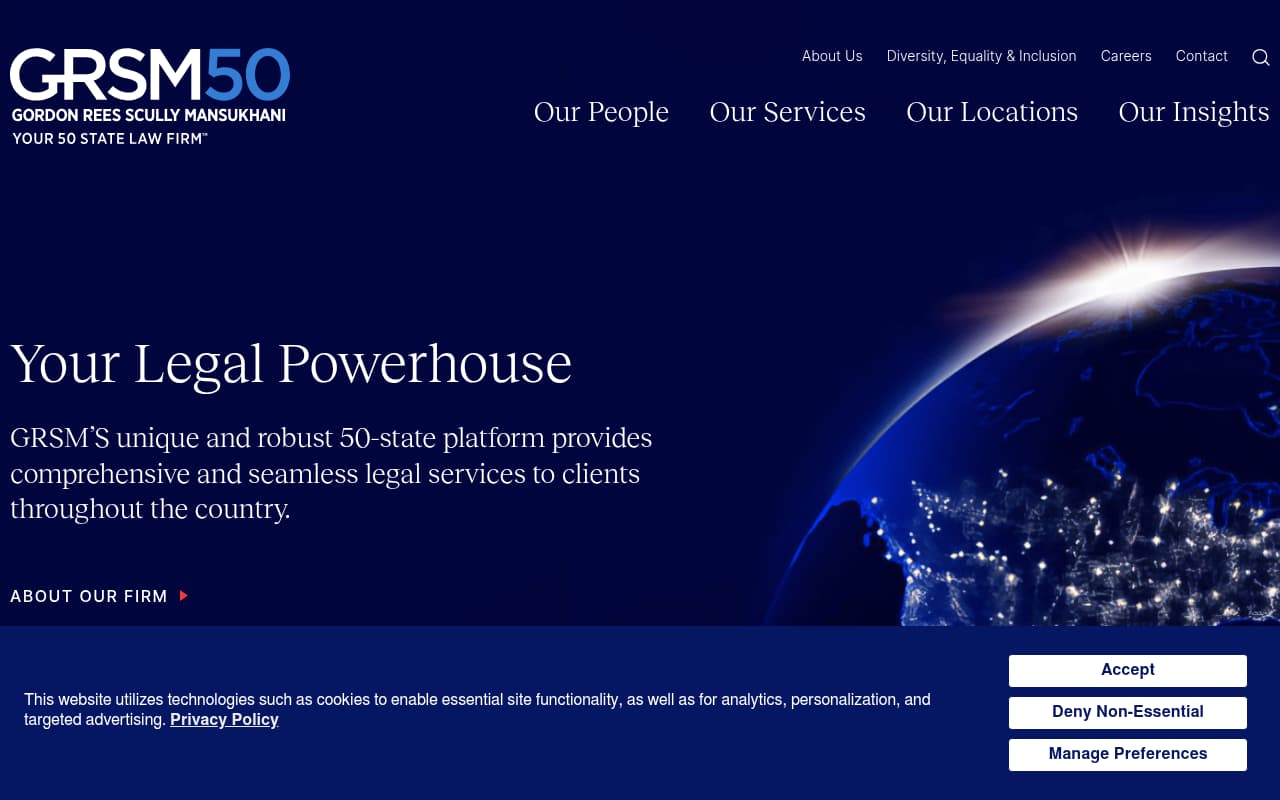 Gordon Rees Scully website screenshot