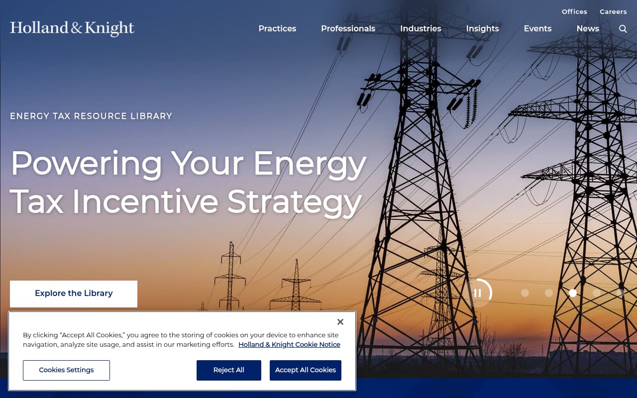 Holland & Knight website screenshot