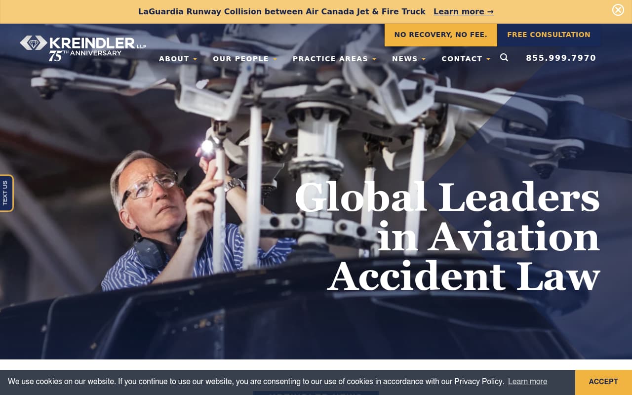 Kreindler & Kreindler website screenshot