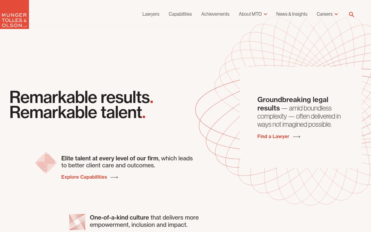 Munger Tolles website screenshot