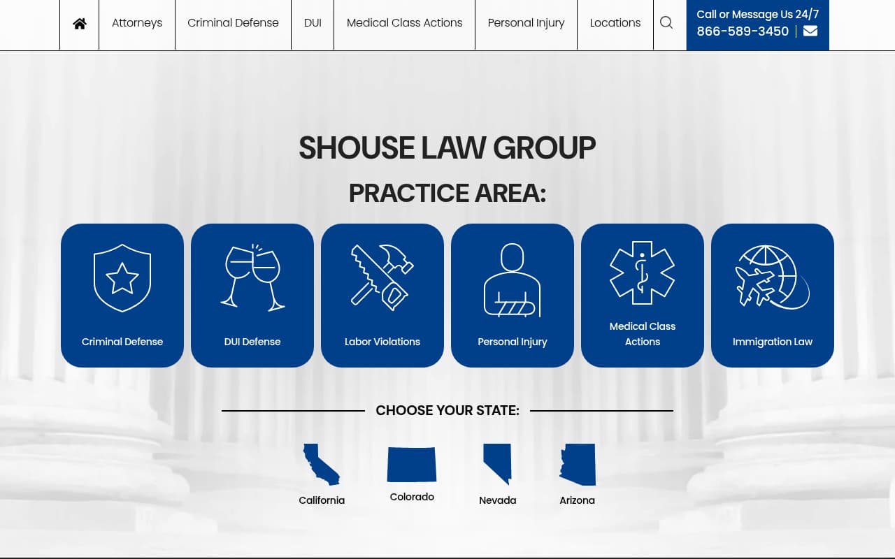 Shouse Law Group website screenshot
