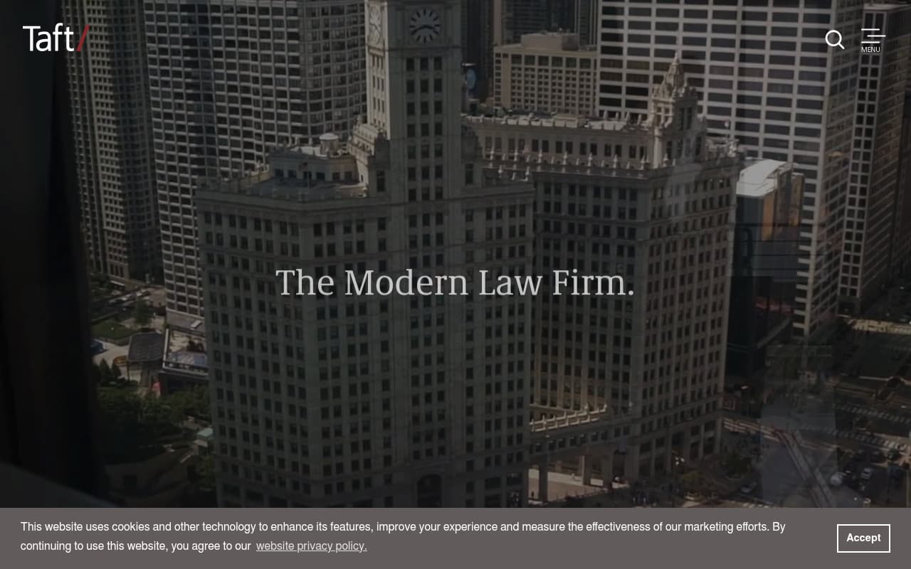 Taft Stettinius website screenshot