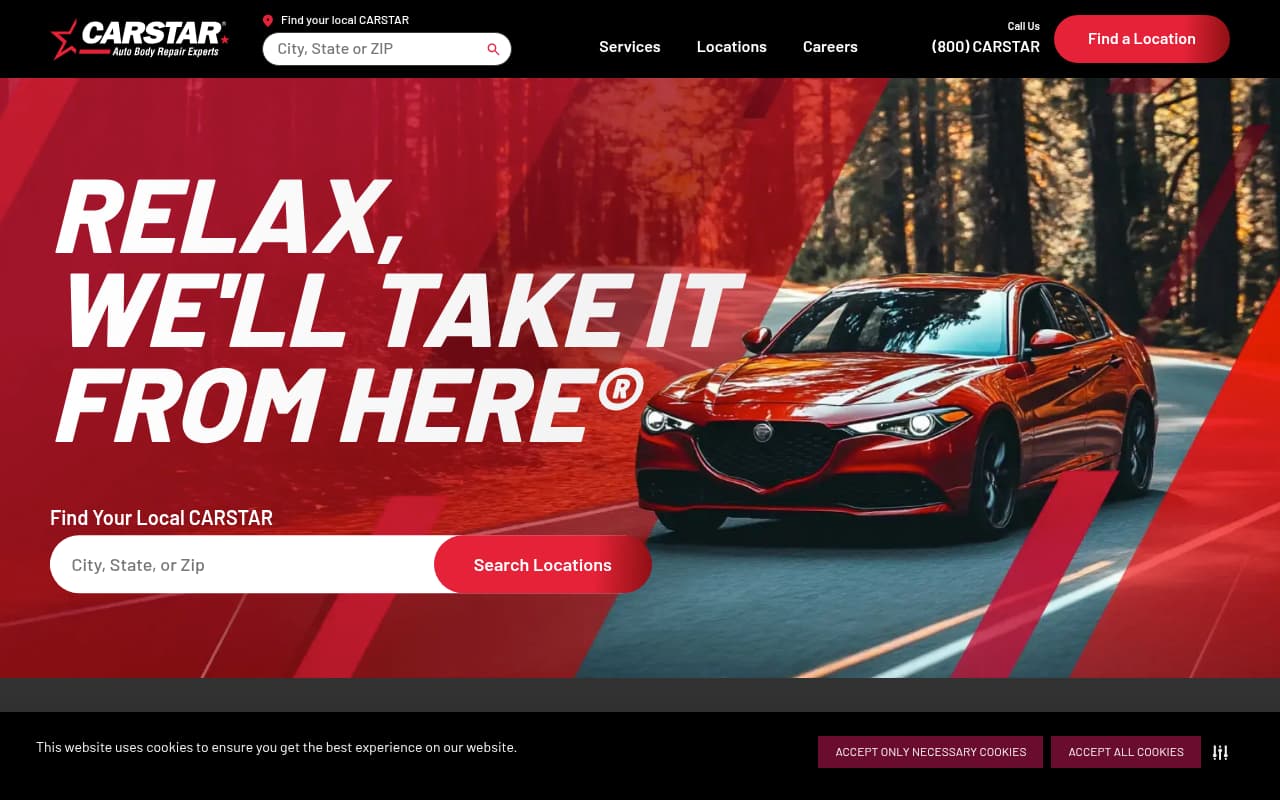 CARSTAR Auto Body Repair website screenshot