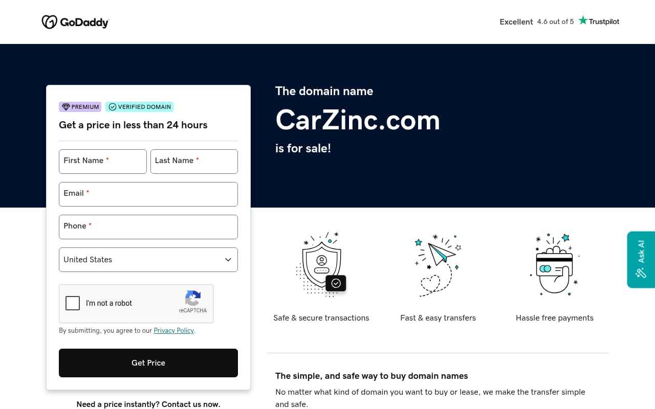 Carz Inc website screenshot