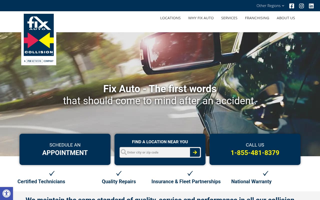Fix Auto USA website screenshot