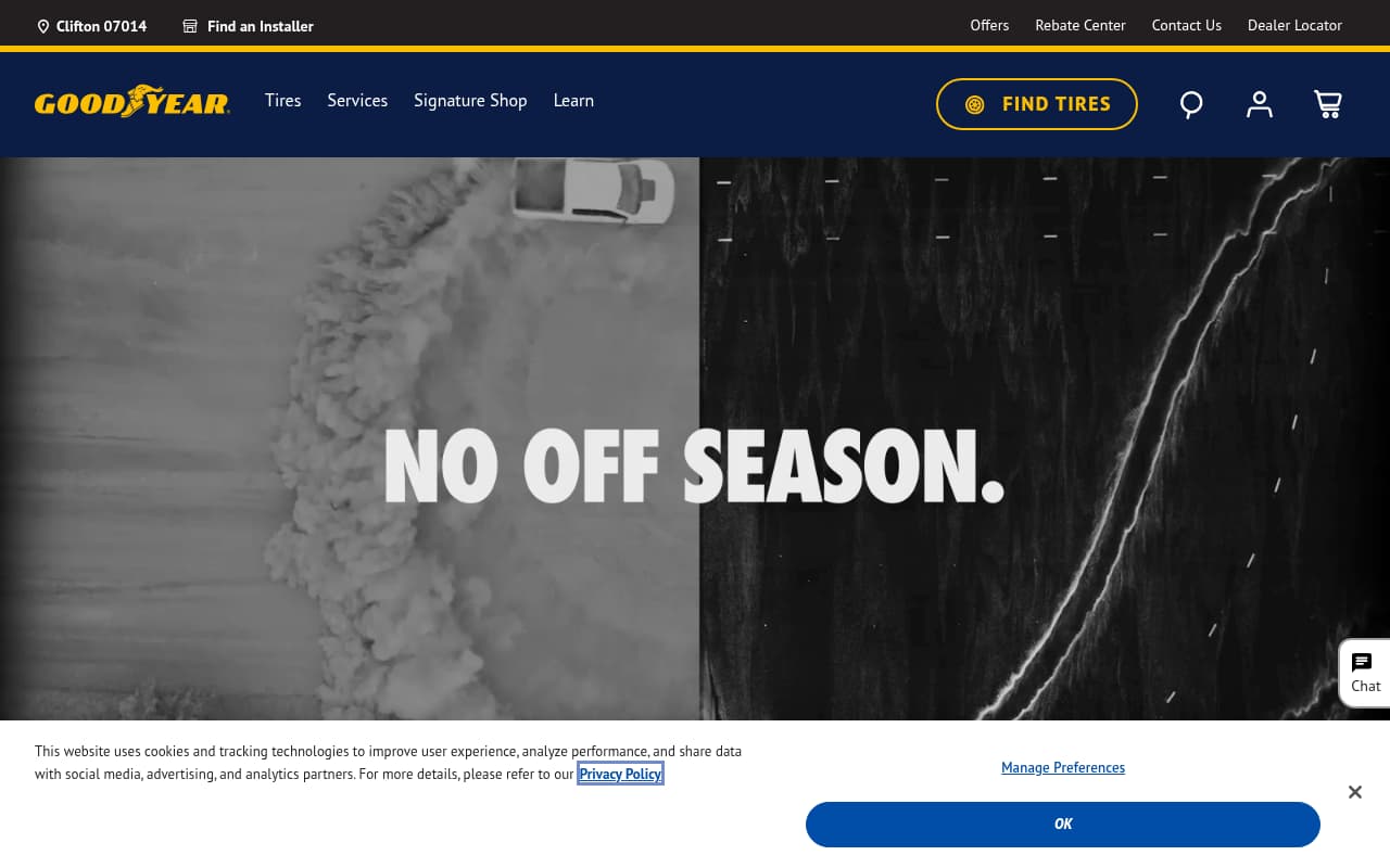 Goodyear Auto Service website screenshot