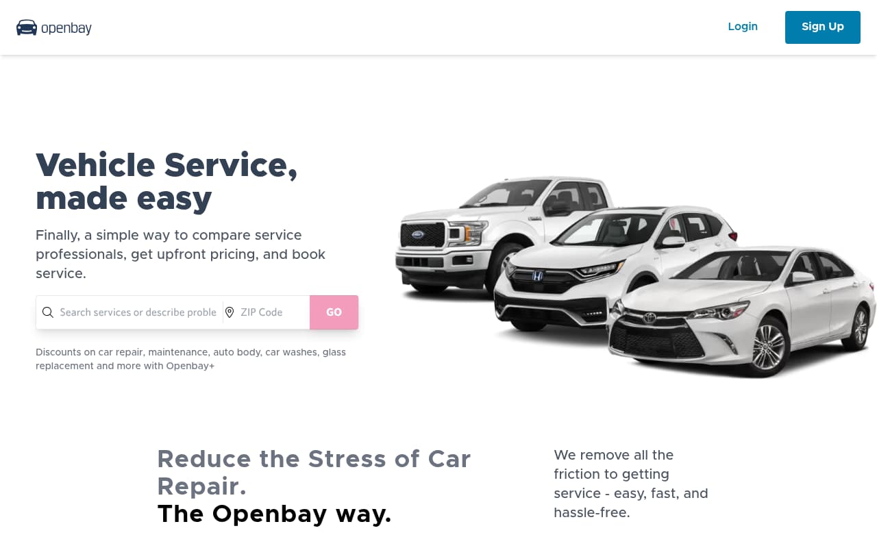 Openbay website screenshot