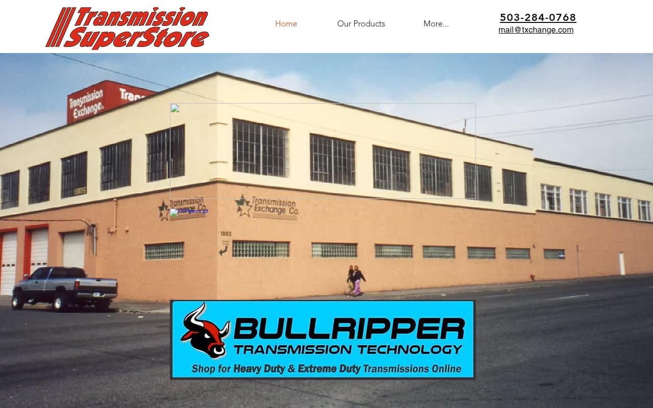 Transmission Exchange Co website screenshot