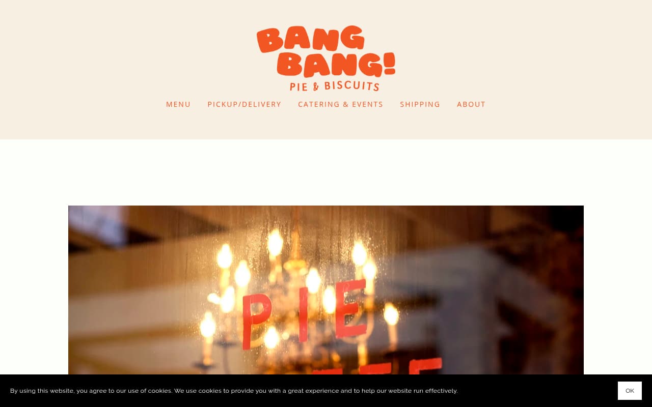 Bang Bang Pie & Biscuits website screenshot