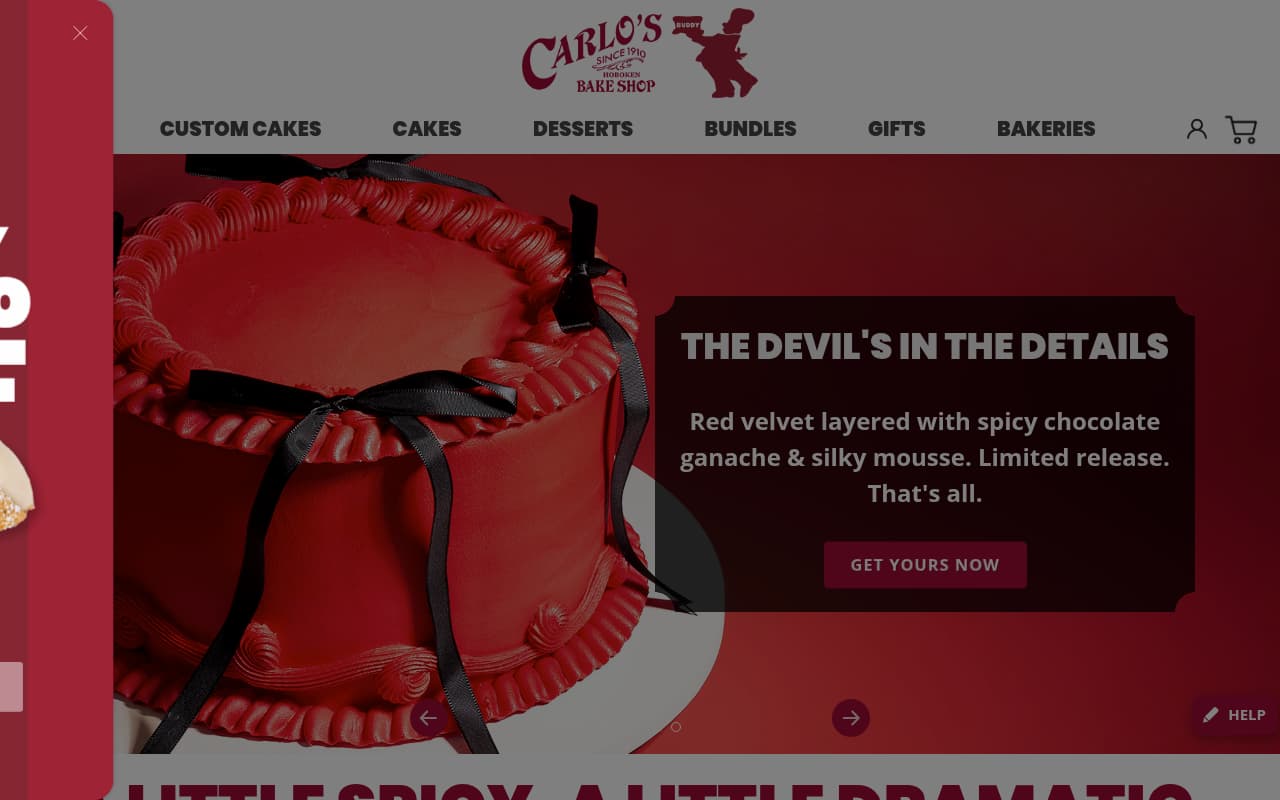Carlo's Bakery website screenshot