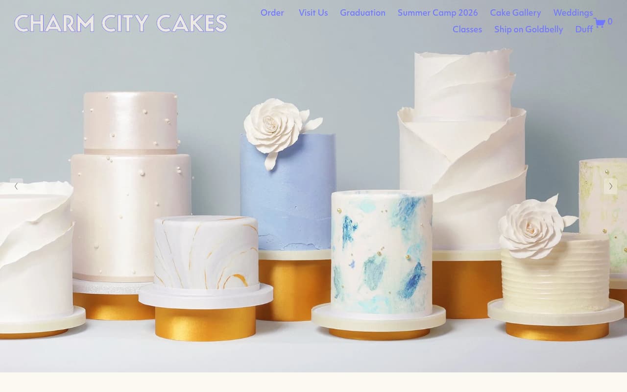 Charm City Cakes website screenshot