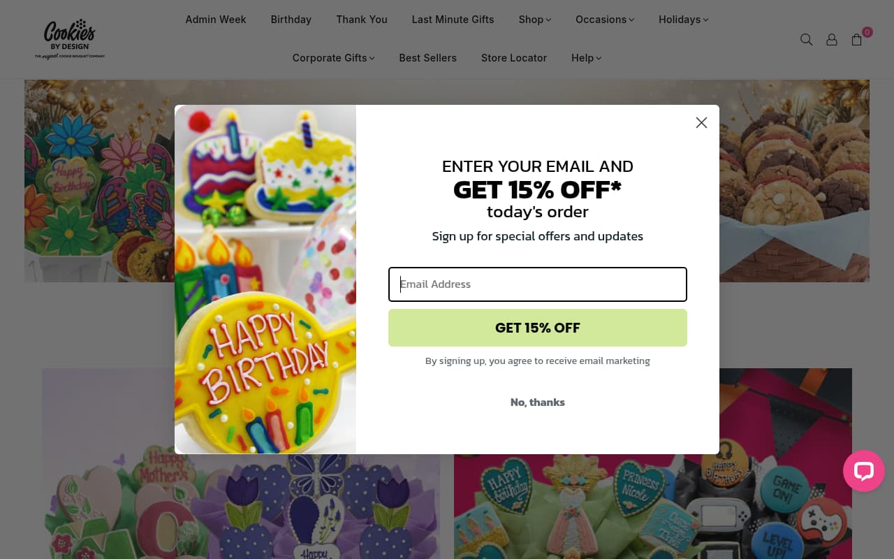 Cookies by Design website screenshot