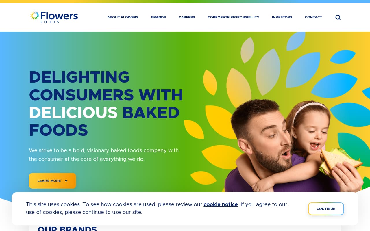 Flowers Foods website screenshot