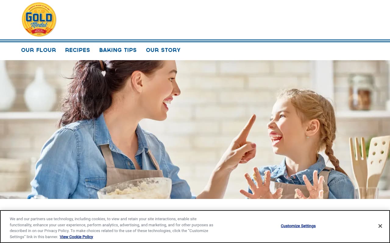 Gold Medal Flour website screenshot