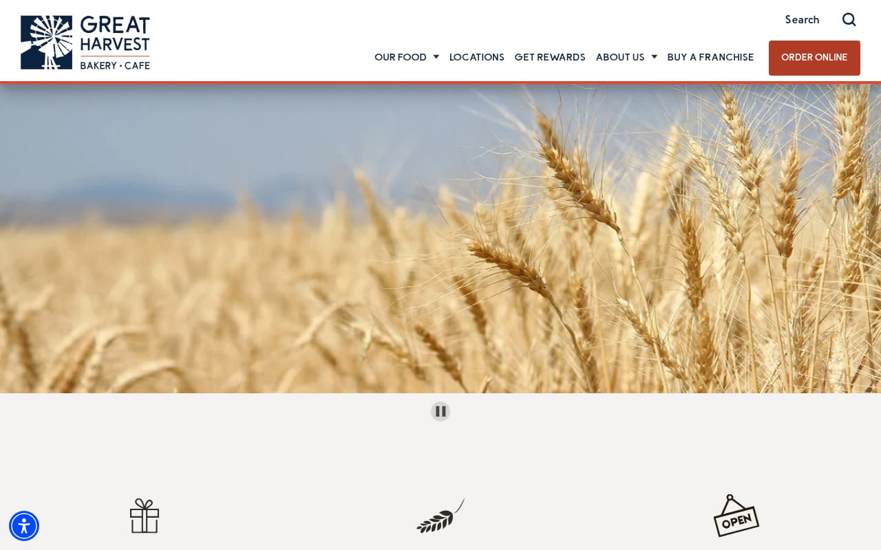 Great Harvest Bread website screenshot