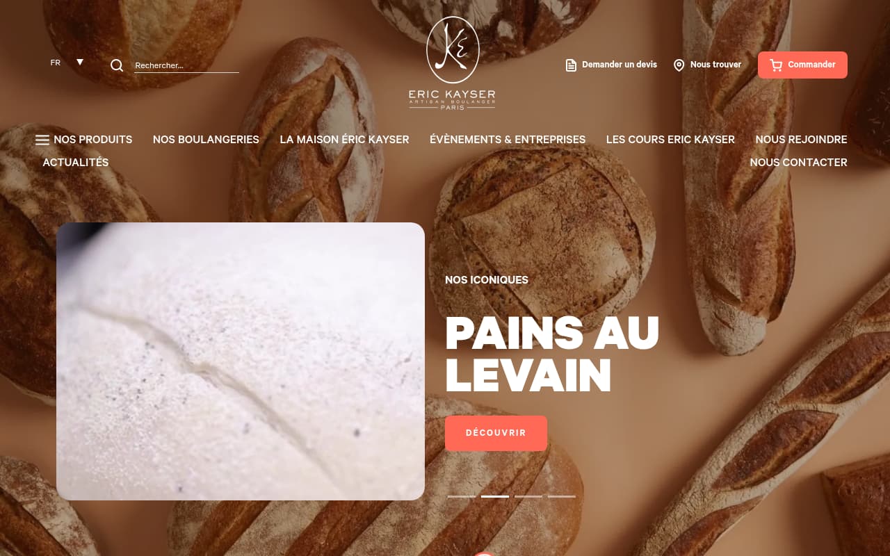 Maison Kayser website screenshot