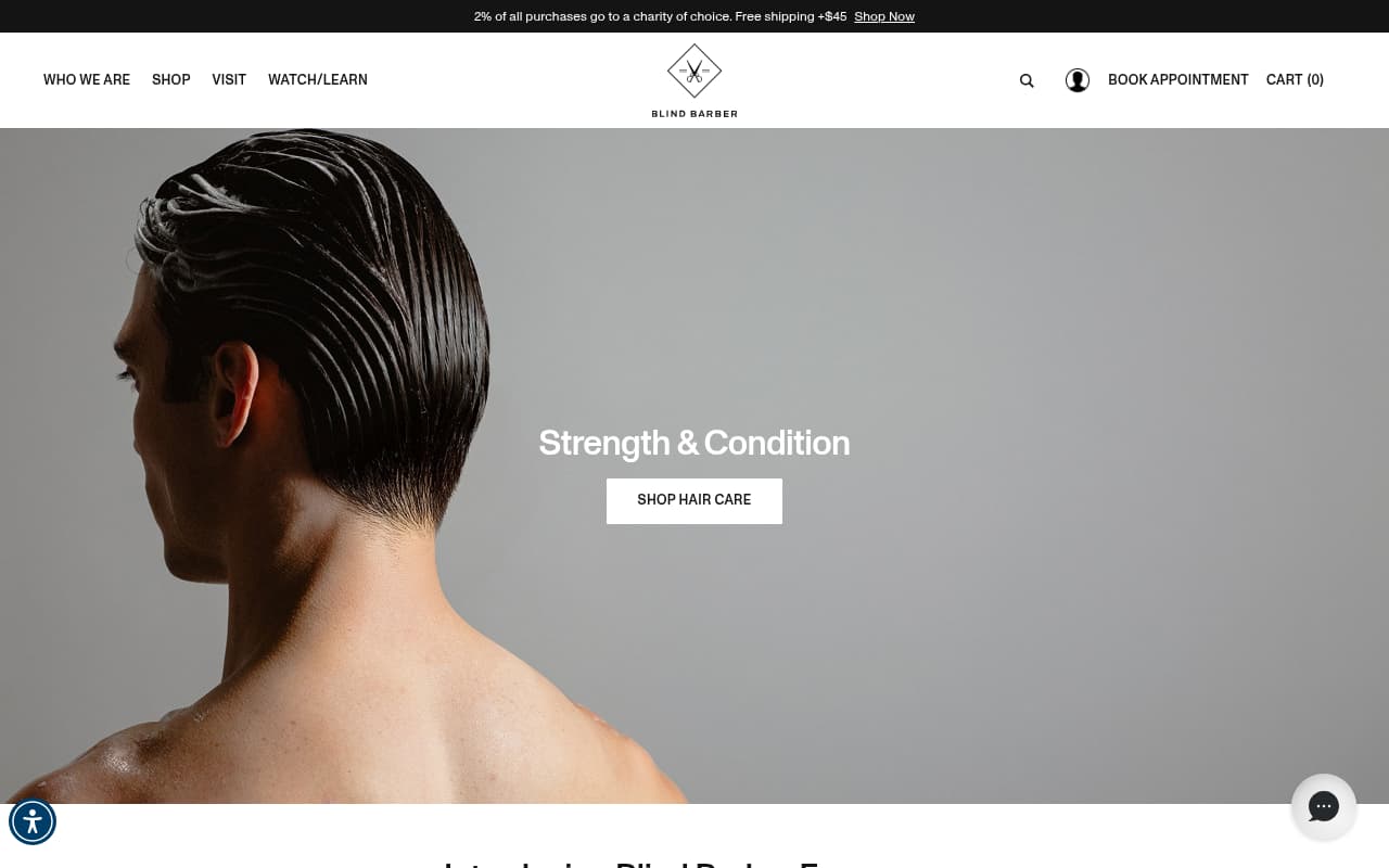 Blind Barber website screenshot