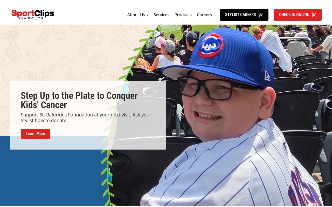 Sport Clips website screenshot