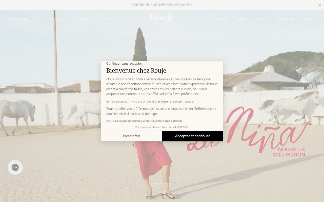 Rouje website screenshot