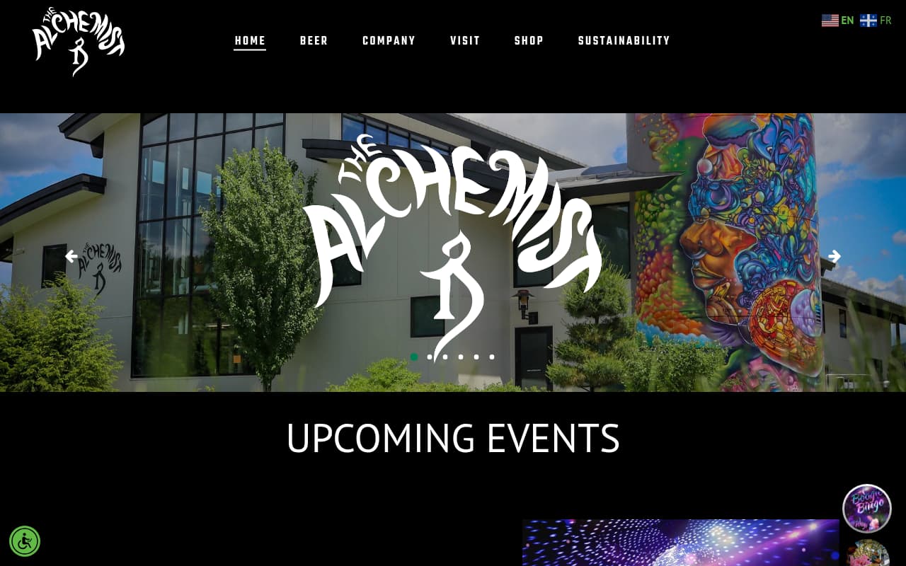 Alchemist Brewery website screenshot
