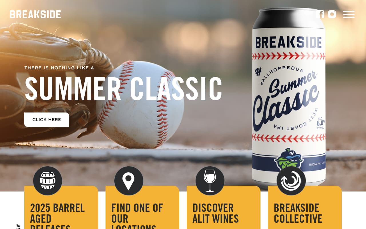 Breakside Brewery website screenshot