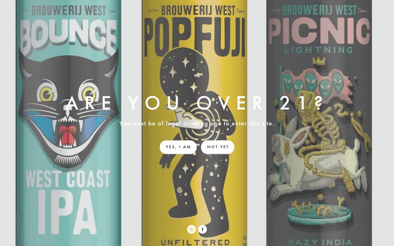 Brouwerij West website screenshot