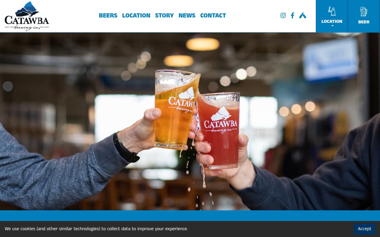 Catawba Brewing website screenshot