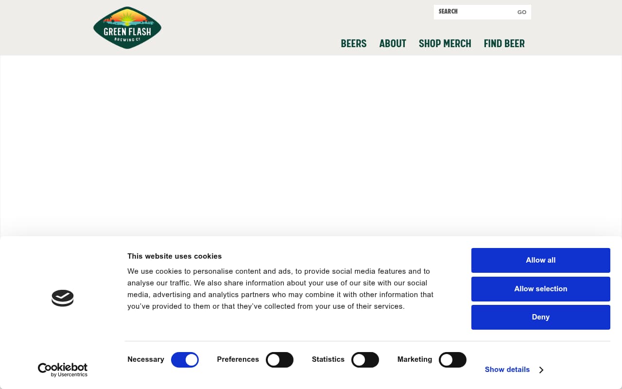 Green Flash Brewing website screenshot
