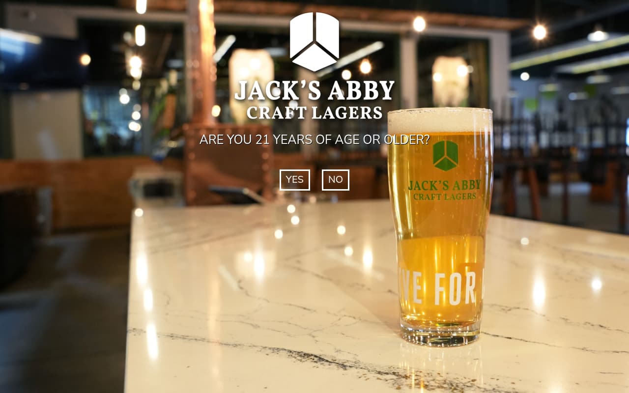 Jack's Abby Craft Lagers website screenshot
