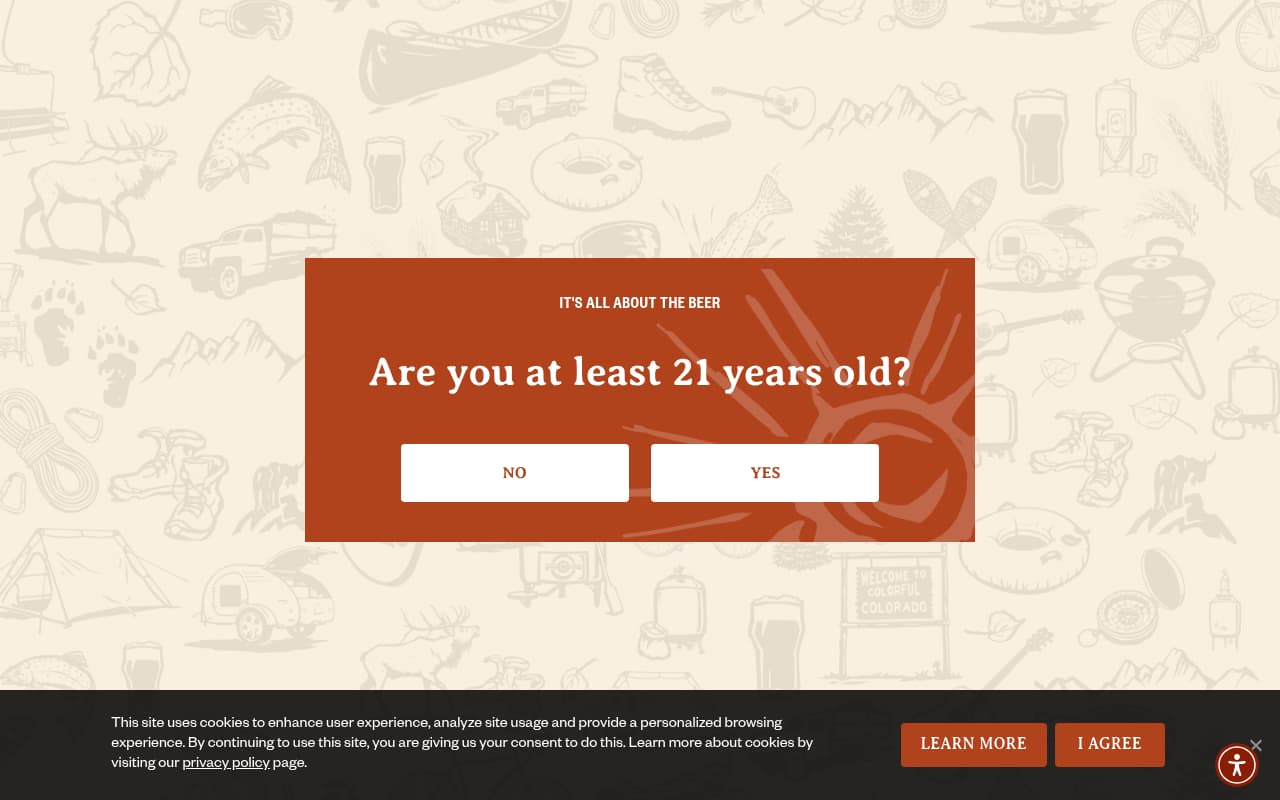 Odell Brewing website screenshot