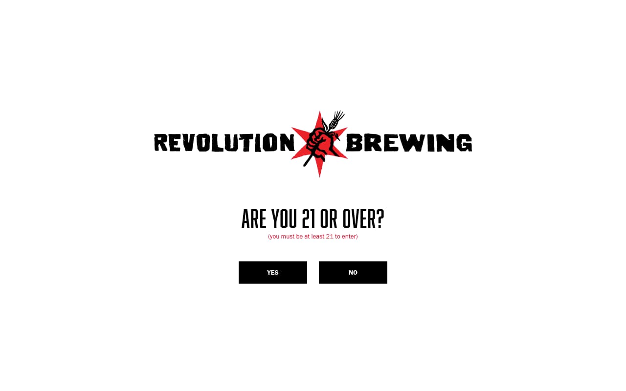 Revolution Brewing website screenshot