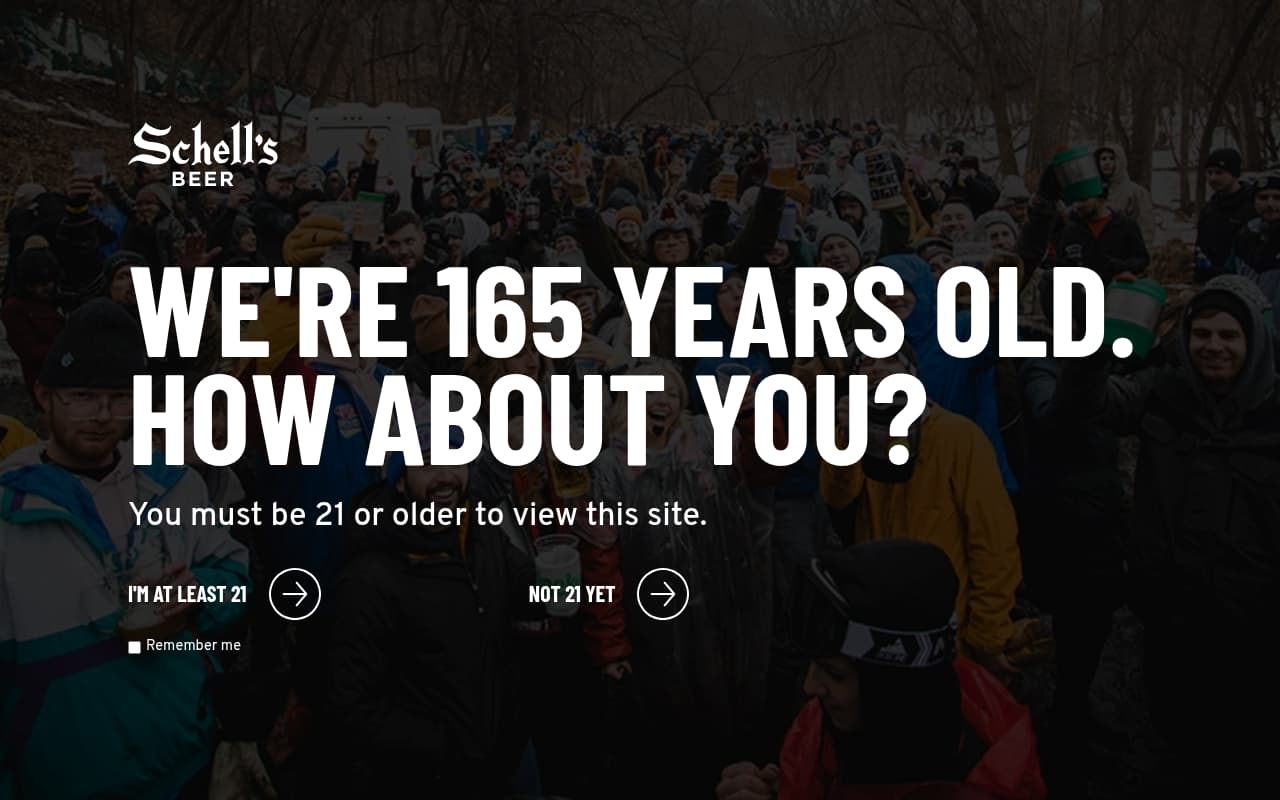 Schell's Brewery website screenshot