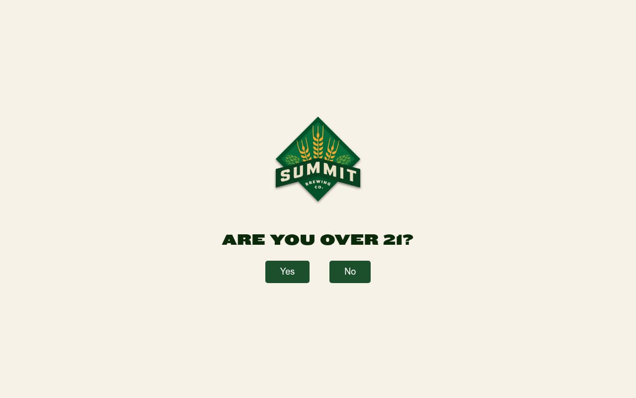 Summit Brewing website screenshot