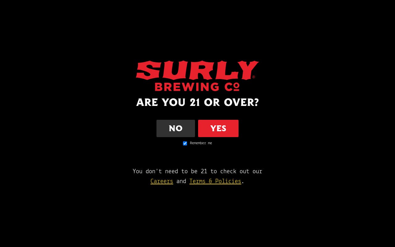 Surly Brewing website screenshot