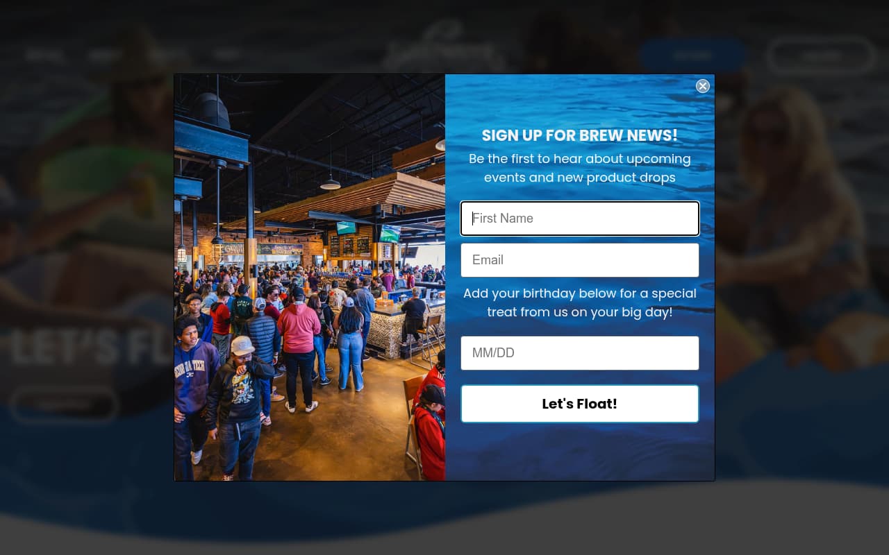 Sweetwater Brewing website screenshot
