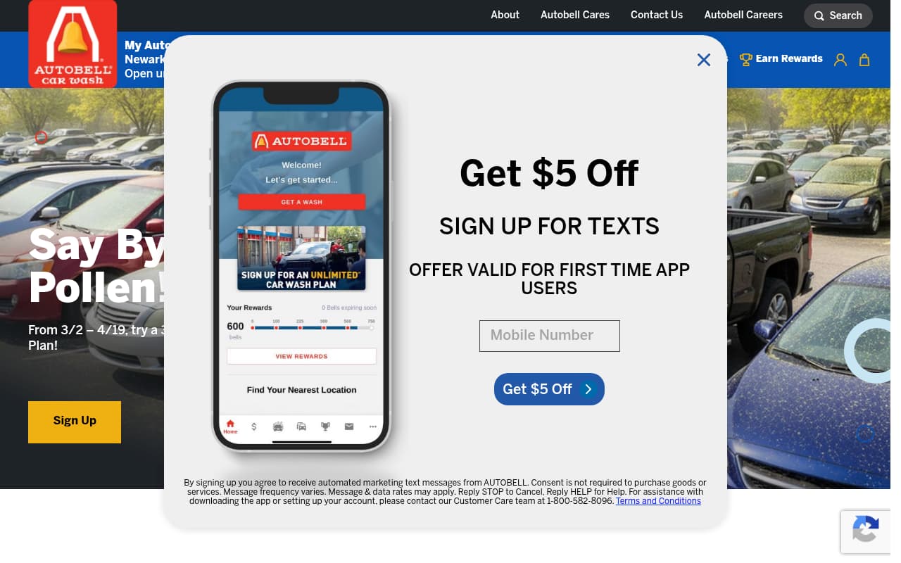 Autobell Car Wash website screenshot
